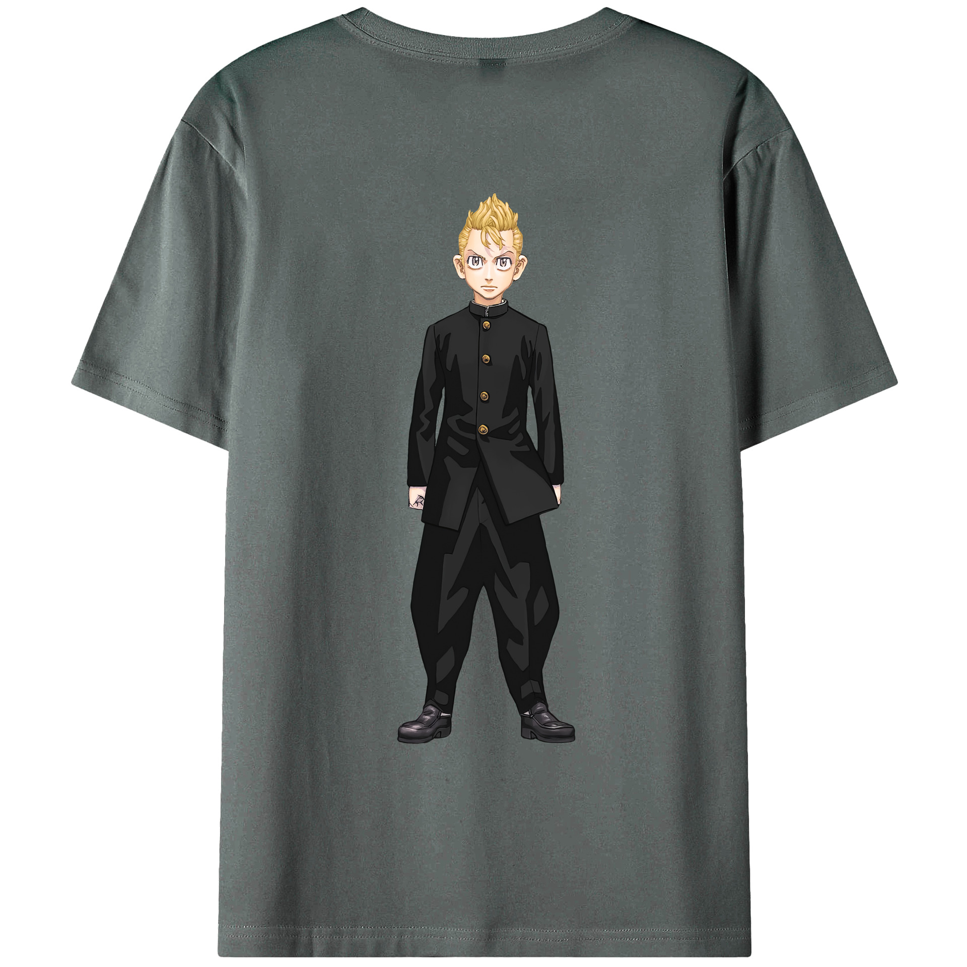（画像用） 東京リベンジャーズ Tokyo Revengers 綿100％ メンズ半袖Tシャツ（バックプリント） 通気性